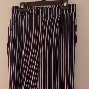 Counterparts Black and White Stripe Wide Leg Pants Size M